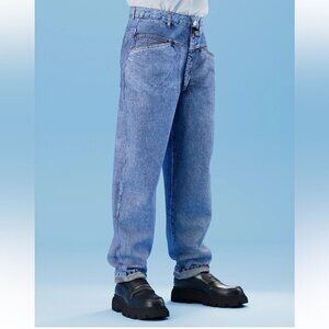 Marithe Francois Girbaud Relaxed Fit High Waist Blue Jeans Men’s Size 30” Waist